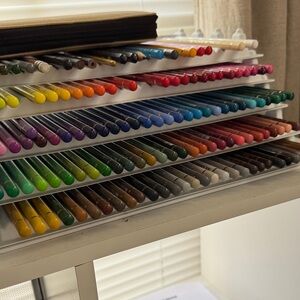 Colorful Art Supply Stacking Trays